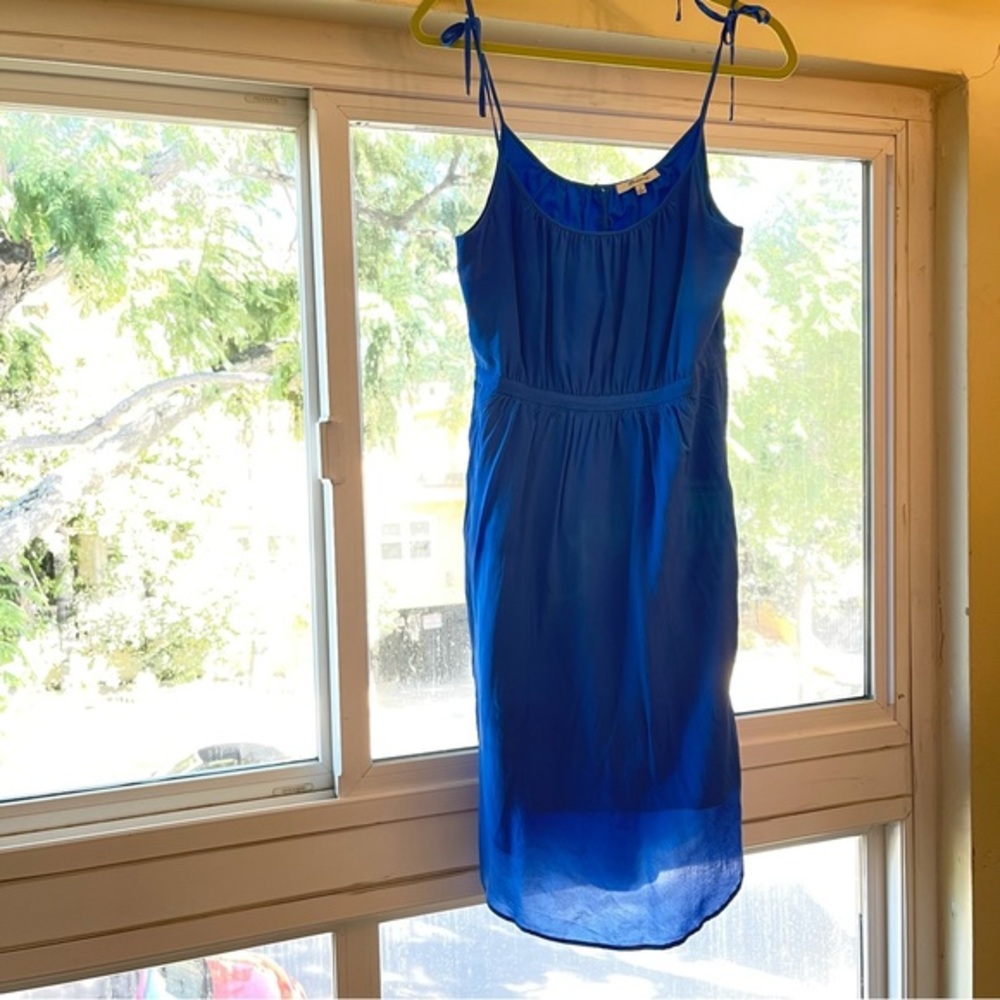 Madewell 100% silk blue midi dress